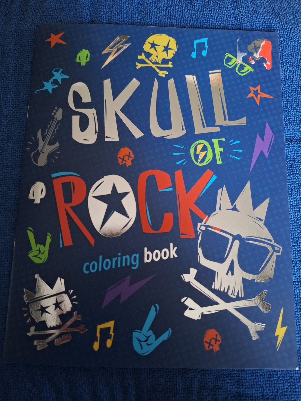 New Skull of Rock Coloring Book — Blue Cover